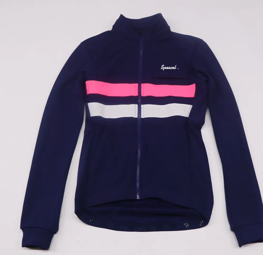 Online SPEXCEL 2018 de alta calidad de invierno de lana térmica reflectante ciclismo Jersey clásico de manga larga ropa de ciclismo para Paseo con poca luz