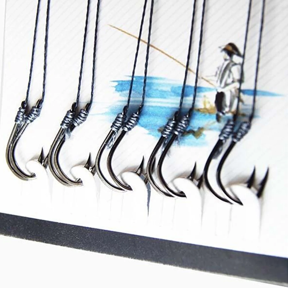 

High Quality 70Pcs(7sizes ) YISHINI Anti-bite Fishing Lead Line Rope Wire+Fishing Hooks Fishing Tackle Lure