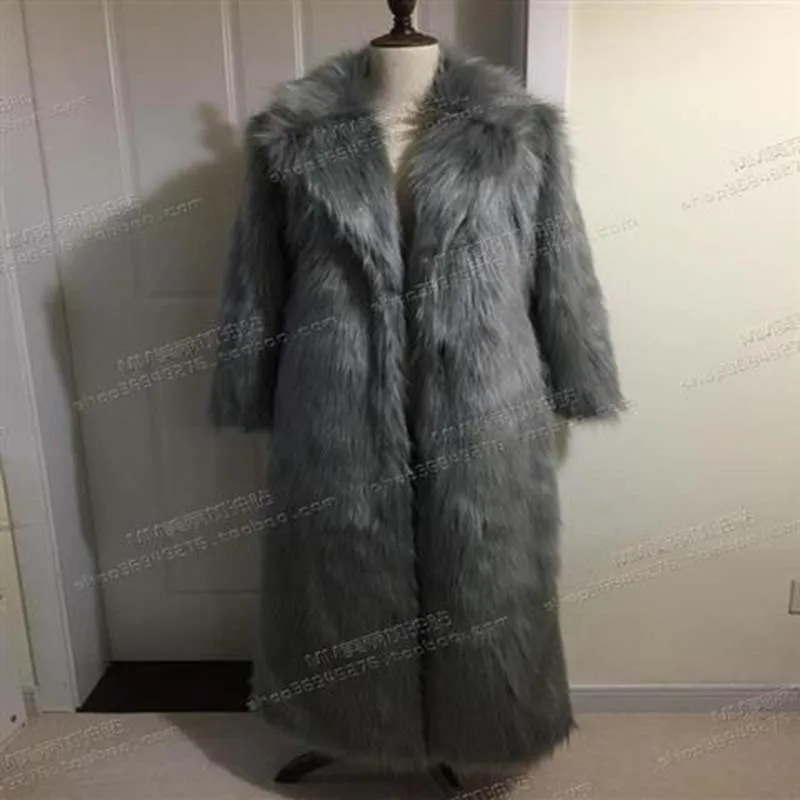 Новинка, зимняя женская удлиненная шуба из искусственного лисьего меха, модное роскошное удлиненное тонкое теплое меховое пальто с отворотом, 4 цвета, большие размеры S~ 2XL - Цвет: Фиолетовый