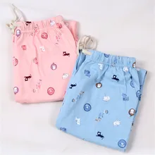 Женская одежда для сна, хлопок, милая, с рисунком кошек, собак, на шнурке, удобная, элегантная, простая, полная длина, для женщин