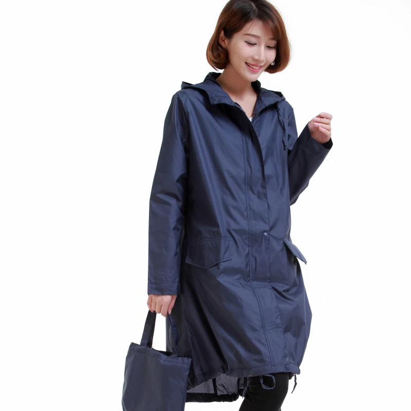 

Fashion sleeved adult single Ms raincoat Japanese-style Portable Thin and light Breathable waterproof Outdoor hiking Long poncho
