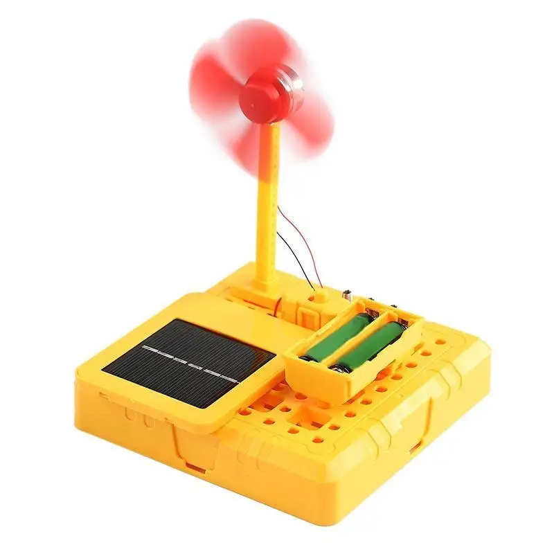 Goedkoop DIY Solar Fan Speelgoed Natuurkunde Science Experiment Uitvinding Model Building Materiaal Kits Creative Educatief Ontdekking Speelgoed