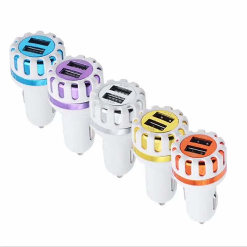 

Dual USB Car Charger Digital LED Display 5V 2.4A Aluminium Fast Charging Voltage Monitoring For iPhone Samsung Xiaomi