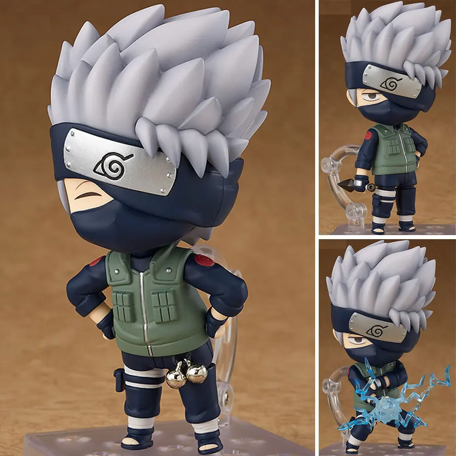 Цена 10 см Наруто Q versionHatake Какаши 724 # Nendoroid Аниме фигурку Коллекция ПВХ модель игрушки друзья Детский подарок