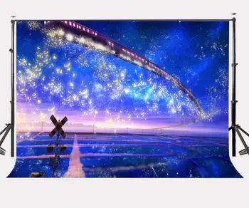 

7x5ft Creative Future Life Backdrop Flying Train Perfect Transportation Network Photography Background