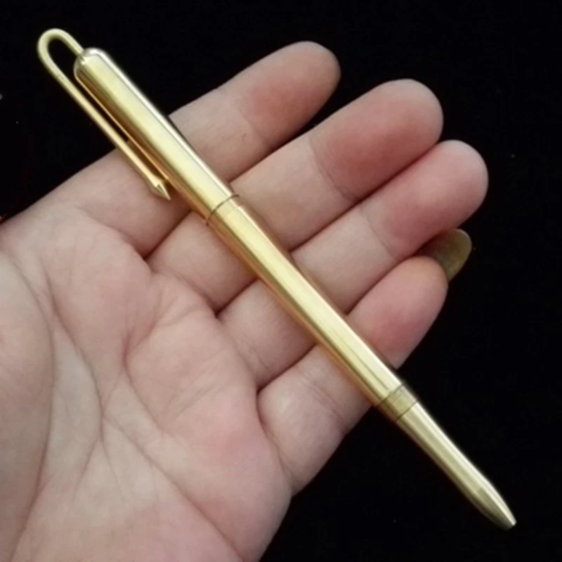 

Outdoor Tactical Pen EDC Defense Personal Brass Ballpoint Pen Executive Collections Write a EDC Portable Mini ZD Pure Copper