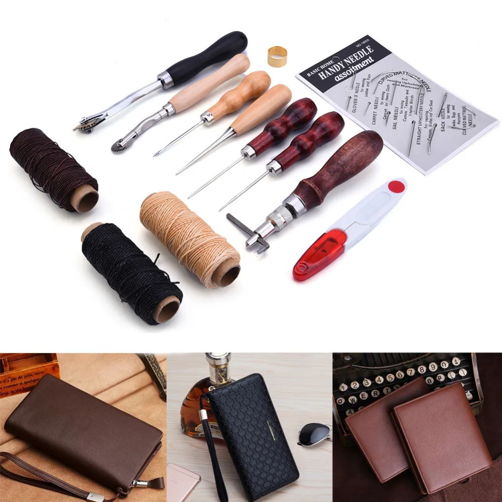 

DIY Leather Paper Cloth Craft Hand Stitching Sewing Carving Kit Tool Multifunctional Sewing DIY Handicraft Art Tool Set