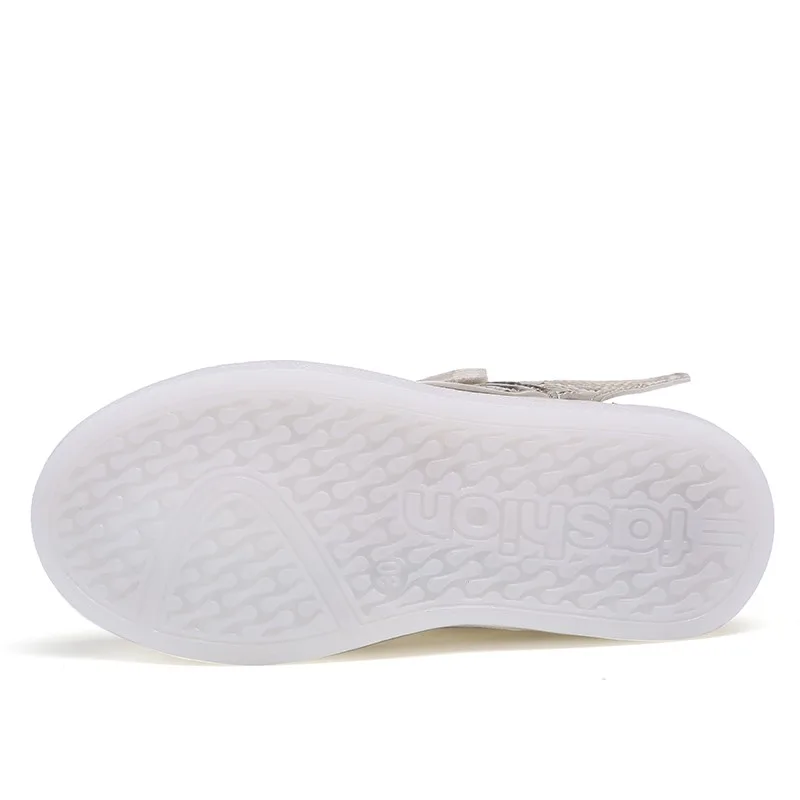 Lighted Shoes For Girls Boys Lovely Angel Wings Gold Hook LED shoes Solid hook Loop PU shoes for Spring Autumn Winter Christmas (7)