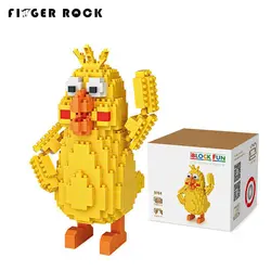 Finger Rock Animal Diamond Building Block Аниме фигурки желтый попугай DIY мультфильм головоломка Building Model Kit игрушечные лошадки подарок для детей