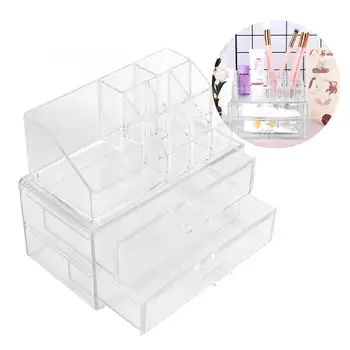 

Transparent Cosmetic Storage Case Drawer Type Lipstick Toner Lotion Container Organizer 1