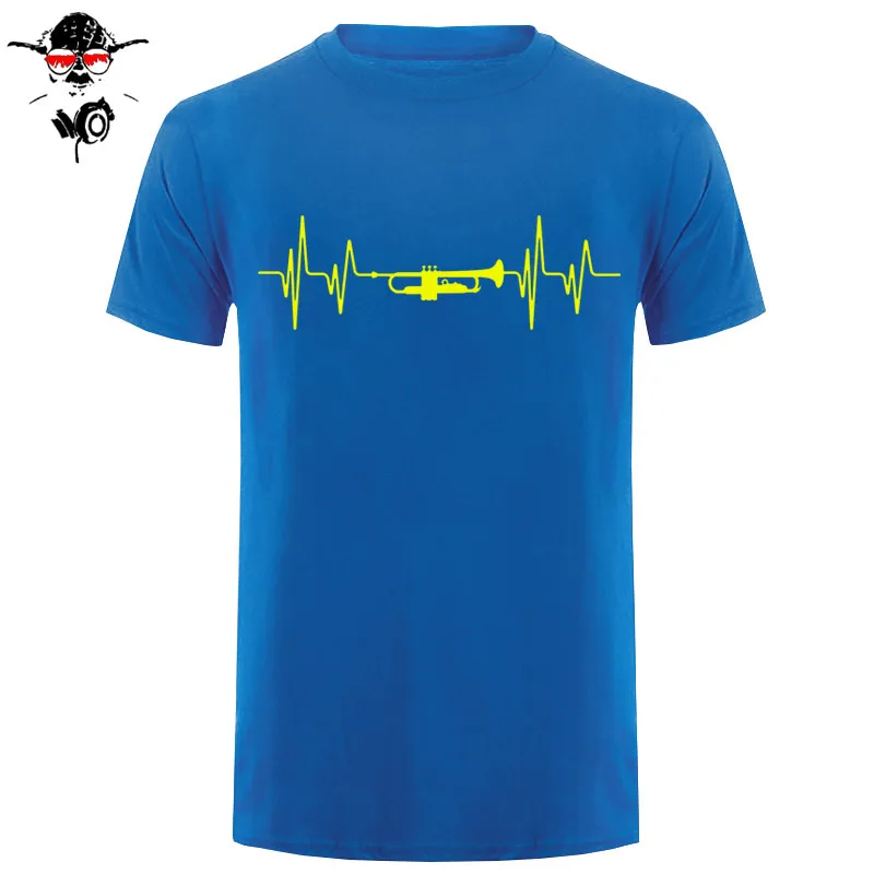 Летняя модная футболка с надписью Love Trumpet, Мужская хлопковая футболка с коротким рукавом и круглым вырезом, Мужская музыкальная футболка - Цвет: 10