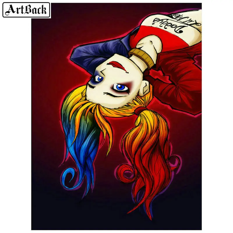 

5d diy diamond painting cartoon girl icon full square / round drill diamond embroidery 3d crystal mosaic home decoration