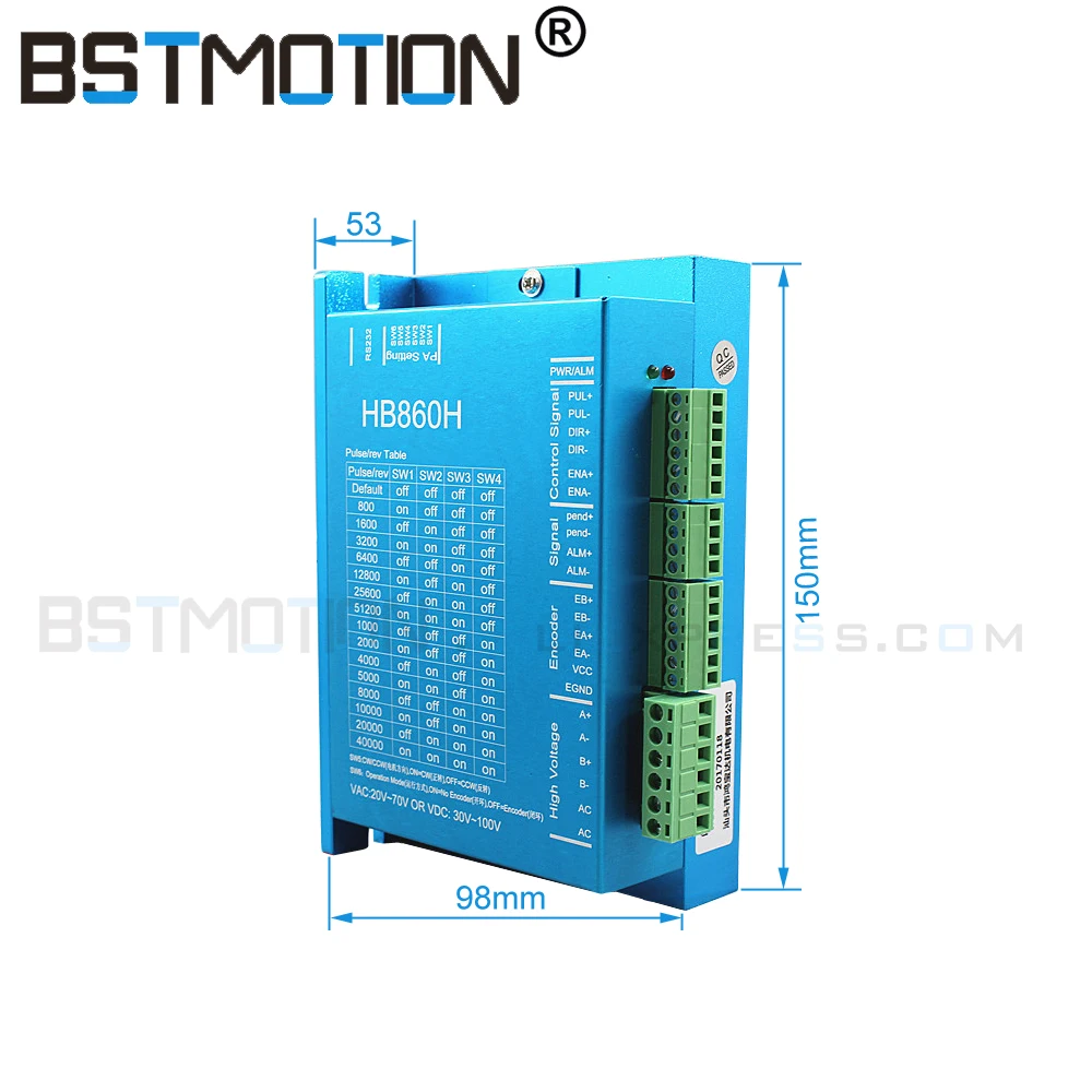 Nema 34 Hybrid Closed Loop Stepper Servo Motor 4.5N.m 8.5N.m 12.5N.m 86HB250 HB860H Closed-Loop Driver For CNC Router Machine