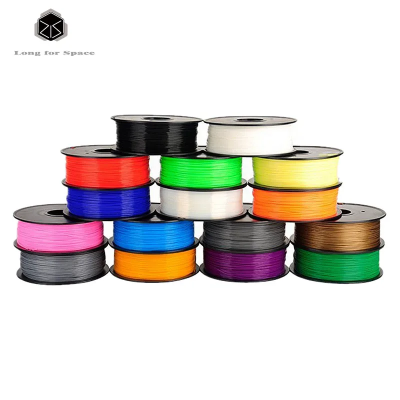 High Quality 20 Colours 3D Printer Filaments plastic 1.75/3mm ABS Optional 1kg/spool for MakerBot/RepRap/Createbot yellow color pla 1 75mm 1kg spool 3d printer filaments for makerbot reprap up golden