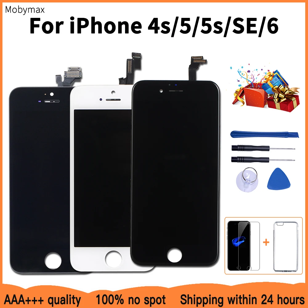 AAA+++ Quality LCD Display For iPhone 6 Touch Screen Replacement For
iPhone 5 5c 5s SE 4s No Dead Pixel+Tempered Glass+Tools+TPU