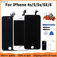 Pantalla LCD de calidad AAA + + + para iPhone 6 reemplazo de pantalla táctil para iPhone 5 5c 5S SE 4S sin píxeles muertos + vidrio templado + herramientas + TPU(China)