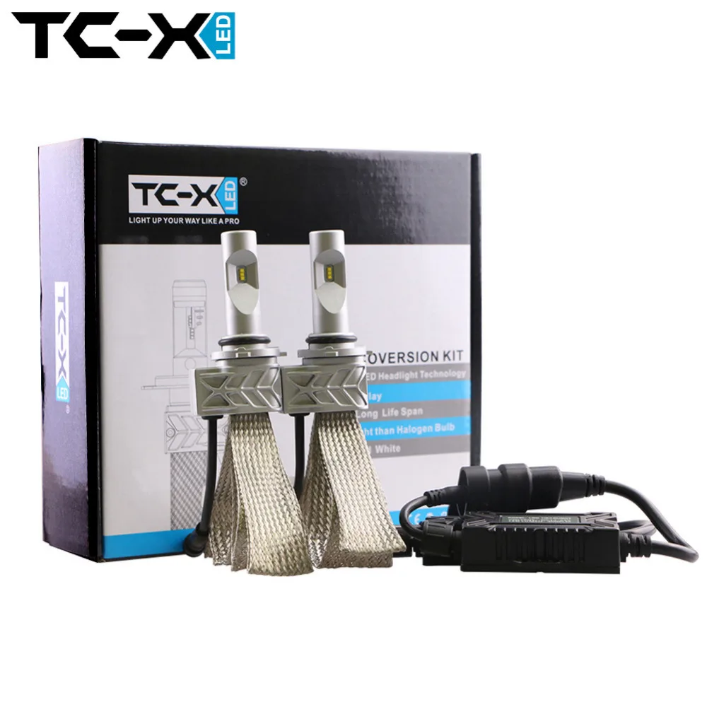 

TC-X Car Styling 2pcs/Lot Plug&Play 9006/HB4 LED Headlight Conversion Kit High Power COB LED Bulb Car Headlight Lamp Replacement