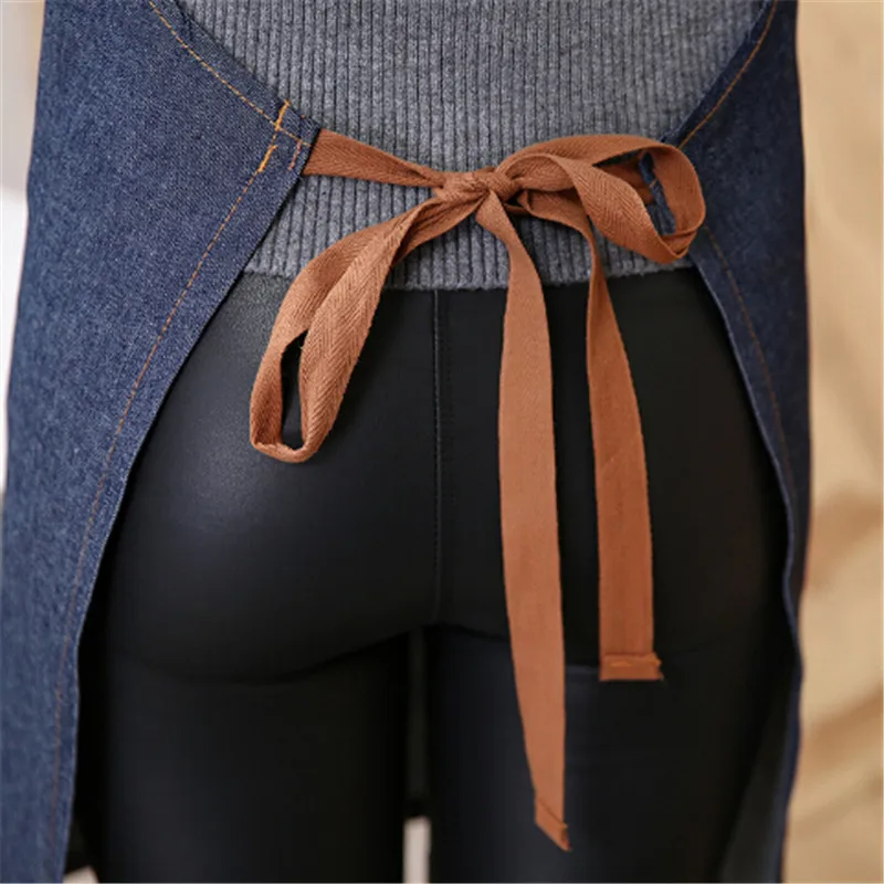 Hot kitchen Denim work Apron unisex for cooking apron for Woman man Cowboy Antifouling Chef Cooking pinafore Delantal Tablier