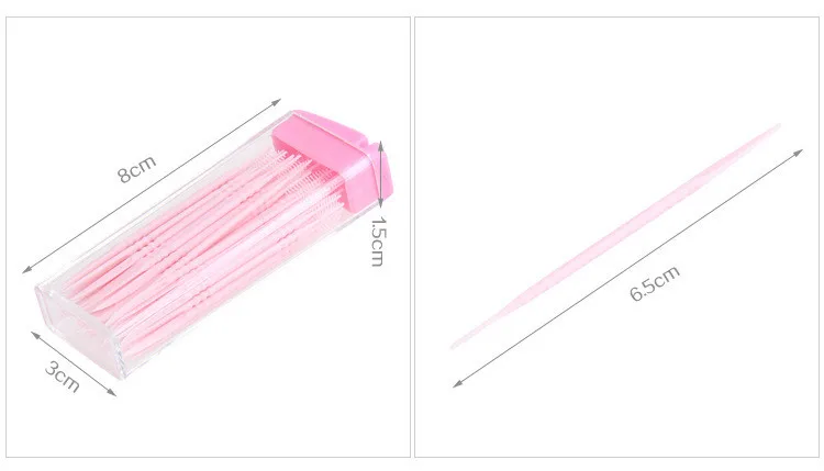 50 шт./кор. зубная щетка с двумя головками и Уход за полостью рта чистить зубы палочки нить Палочки зуб Палочки разные цвета