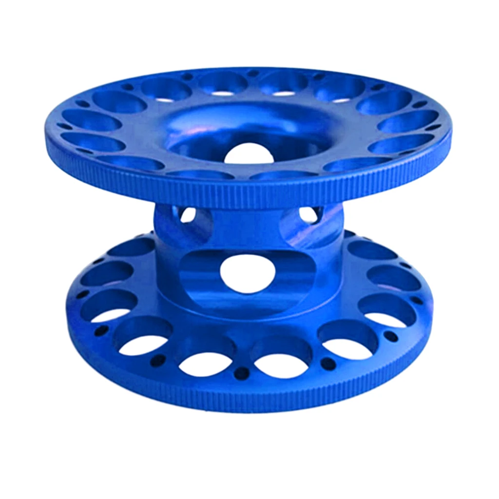 2pcs Aluminum Alloy Compact Finger Spool Guide Line Reel Scuba Diving Dive Gear Accessories, Red+Blue Finger Spool
