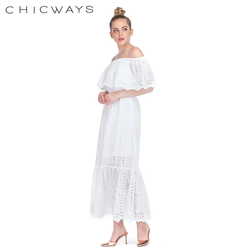 Chicways сексуальное повседневное пляжное осеннее платье с вырезом лодочкой и