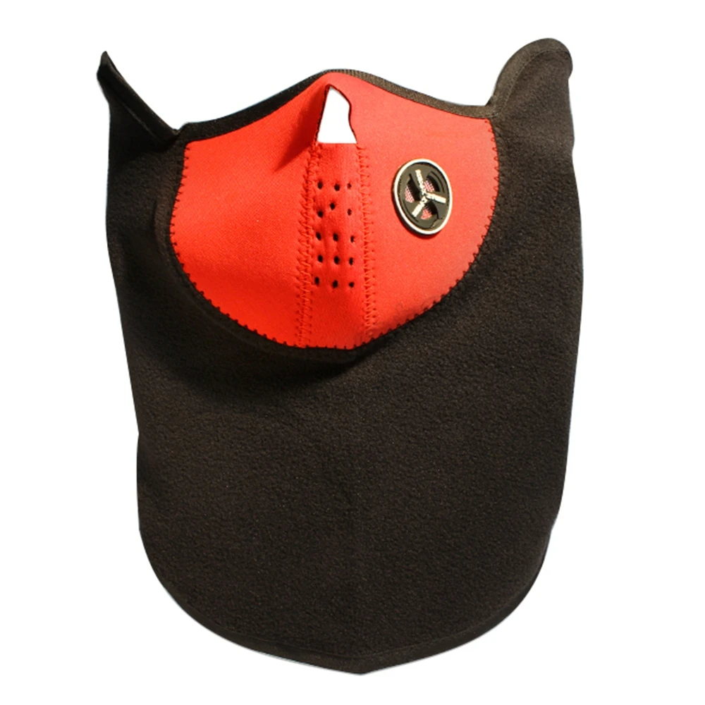 Кожаные Мотоциклетные Перчатки маска для лица из флиса унисекс Шея защитный шарф с черепом черный для SUZUKI S HAYABUSA GSXR1300 м DL650 V-STROM - Цвет: RED