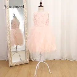 2019 г., платья для девочек с цветочным узором, длина до щиколотки, размер 3 D, розовое детское платье с цветами для девочек, платья для первого