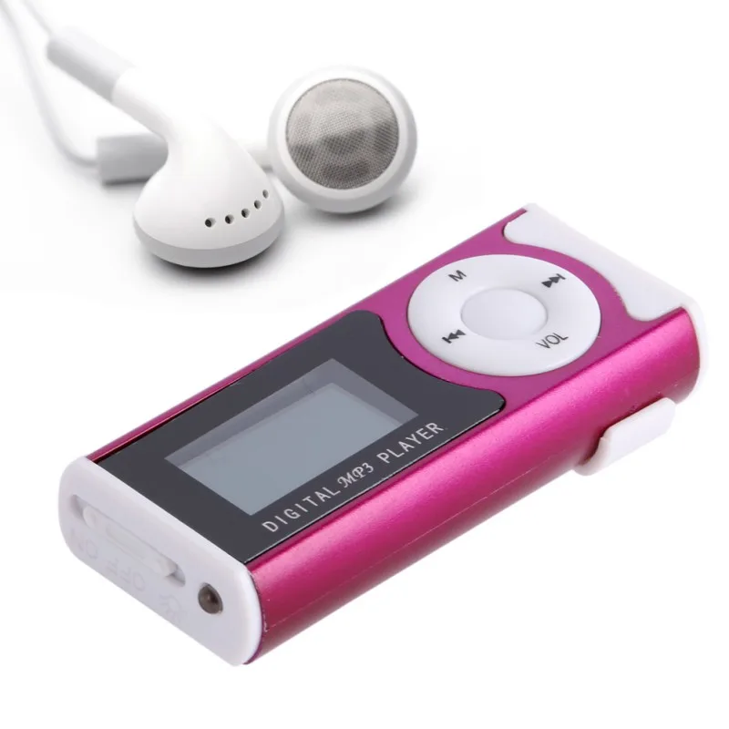 USB Mini Clip MP3 Player LCD Screen Support 16 GB Micro SD