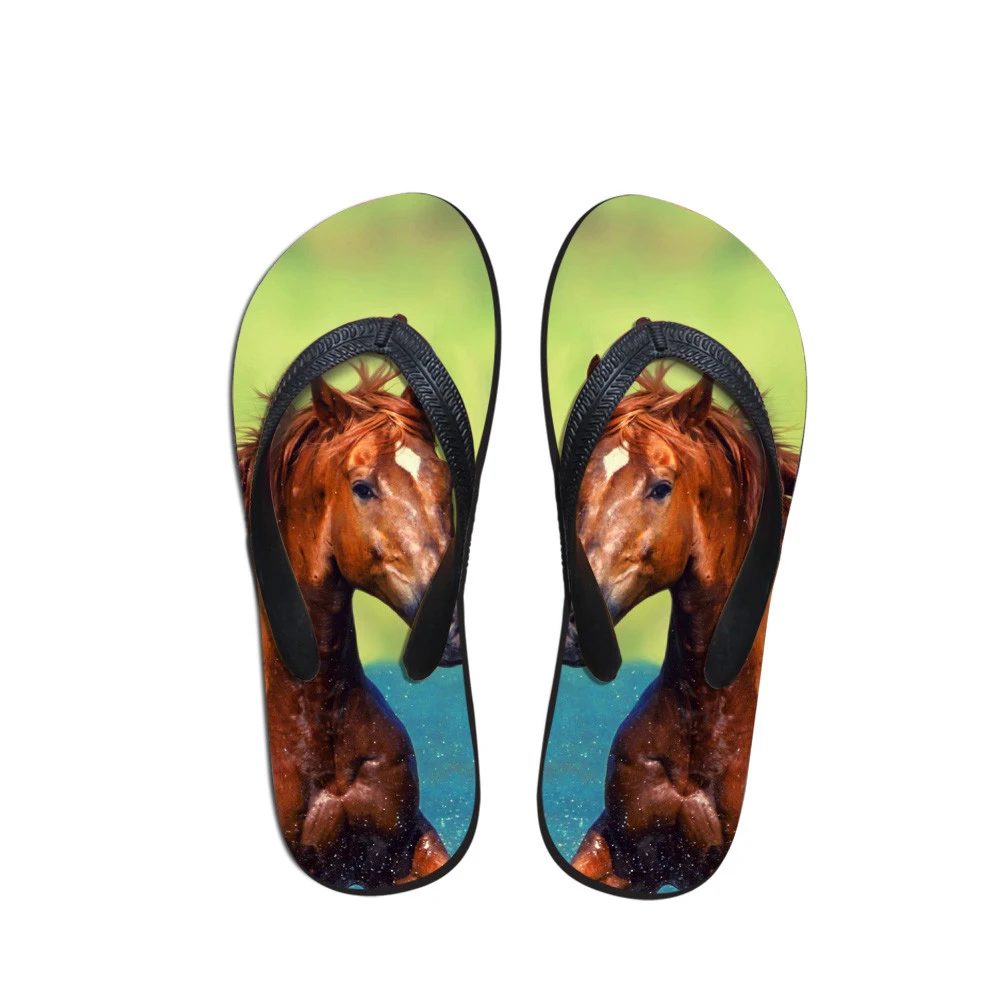 Индивидуальные Crazy Horse печати Для мужчин тапочки модные шлепанцы eva тапочки мужские сандалии мужская обувь дропшиппинг