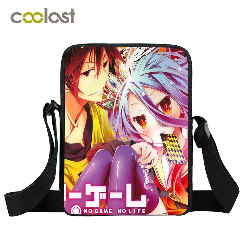 No Game No Life NGN мини сумка-мессенджер аниме школьные сумки для мальчиков и девочек Sora Shiro женская сумка детская школьная сумка сумки через плечо - Цвет: AXKB NGNL30