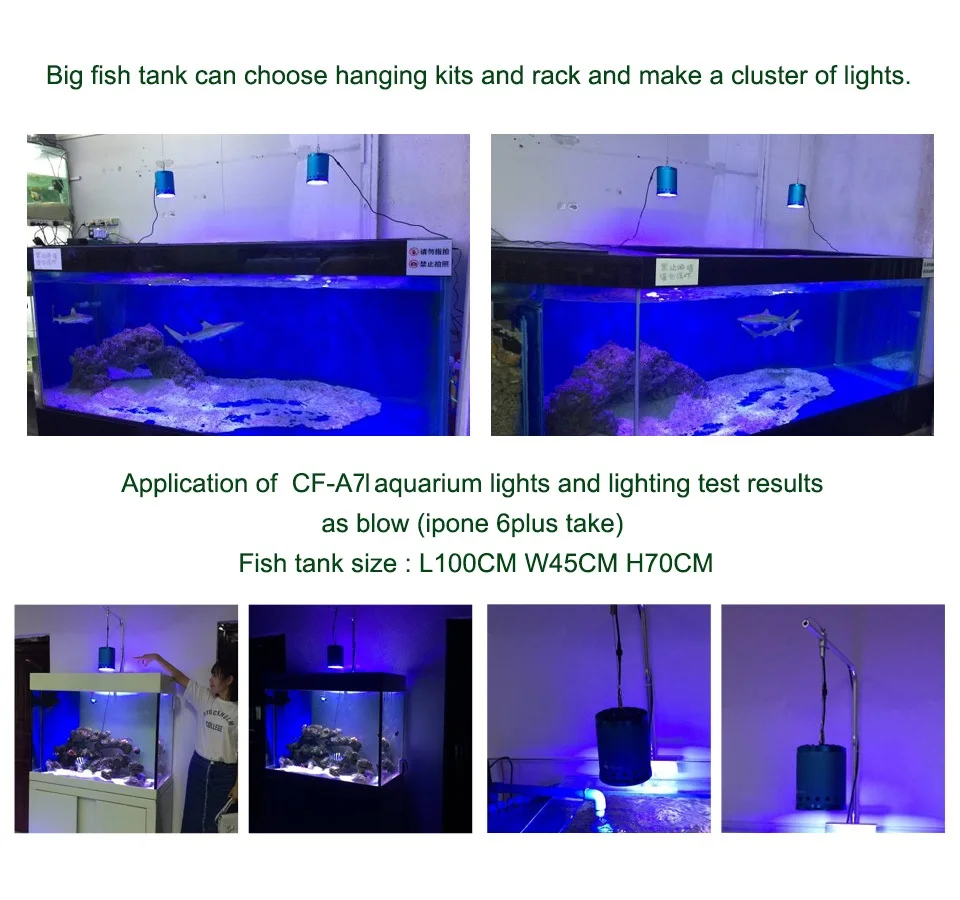 CF растут светодио дный аквариум огни затемнения 100 Вт 150 Вт морской воды Ocean 2,4 г SPS Коралл Reef морских водорослей светодио дный кронштейн