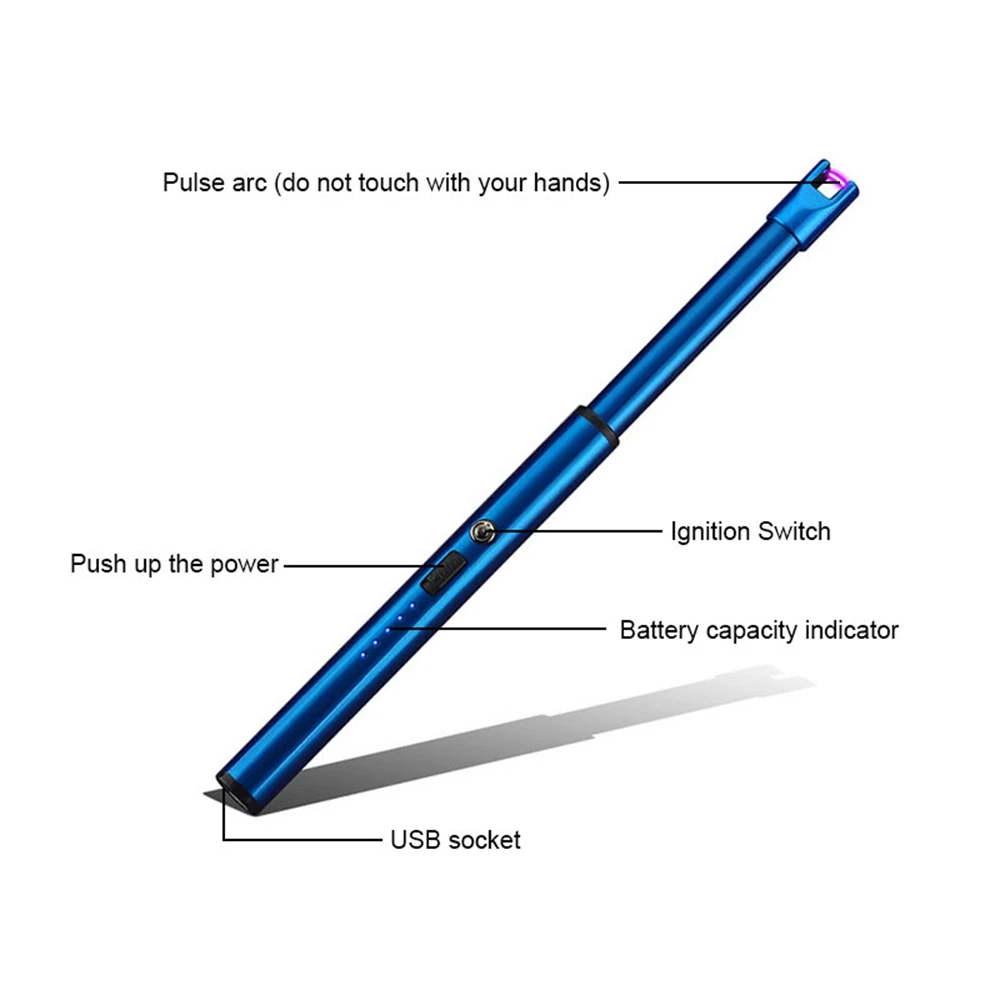 Электронные USB ветрозащитные зажигалки открытая плита для барбекю зажигалка для свечей кухонный горелочный инструмент Зажигалка для свечей кухонный горелочный инструмент