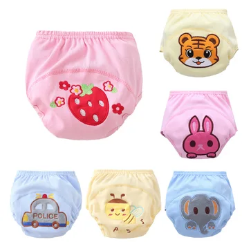 

1Pcs Cute Baby Diapers Reusable Nappies Cloth Diaper Washable Infants Children Baby Cotton Training Pants Panties Nappy Changing