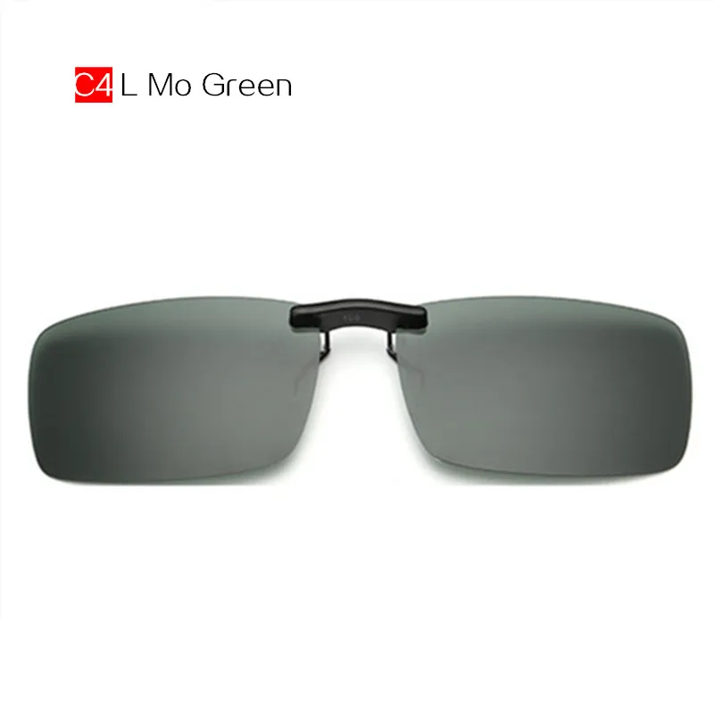UVLAIK солнцезащитные очки без оправы с клипсами, поляризованные солнцезащитные очки с клипсами, мужские и женские брендовые дизайнерские очки для близорукости - Цвет линз: C4 L Mo Green