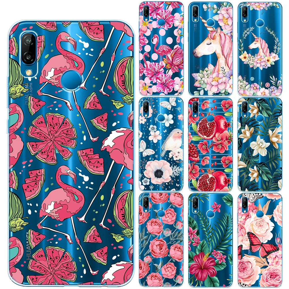 

Watermelon Soft TPU Cover For Huawei P8 P9 P10 P20 Lite P30 Lite Pro Floral Leaves Case For Capa Huawei Mate 10 20 Lite Pro