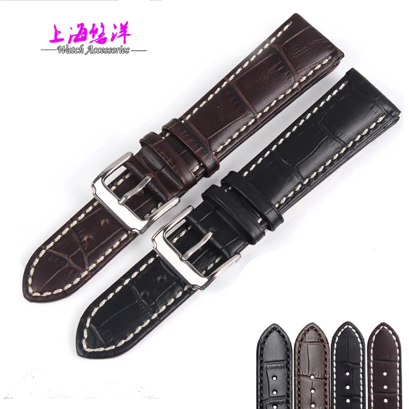 Genuine Italy calf leather watch strap for men and women 18 19 20 21 22mm black