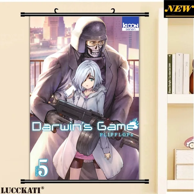 40x60cm Darwin S Game Ginko Flipflops Shuka Souta Loli Anime