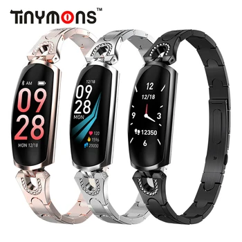 

Tinymons AK16 Heart Rate Android IOS Band Sleep Monitor Blood Pressure Fitness Tracker Waterproof Color Screen Sports Band