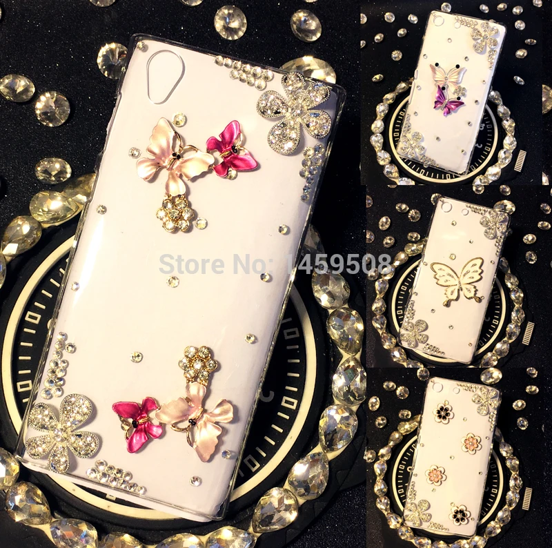 

For Huawei Nova 2 nova2 Handmade Rhinestone Butterfly Flower Diamond Cover Cases