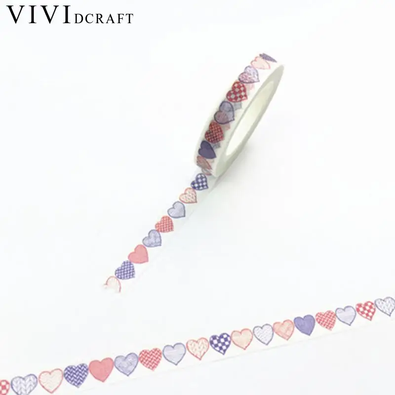 Vividcraft 3 шт./лот японский канцелярские Scrabook поставки Симпатичные Сердце Любовь васи ленты DIY Скрапбукинг канцелярские деко ленты