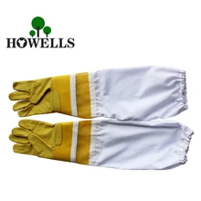 1 Пара толстых анти-овчины перчатки пчеловода использовать сетки ажурные дышащие пчелозащитные Перчатки Пчеловодства для пчеловодства