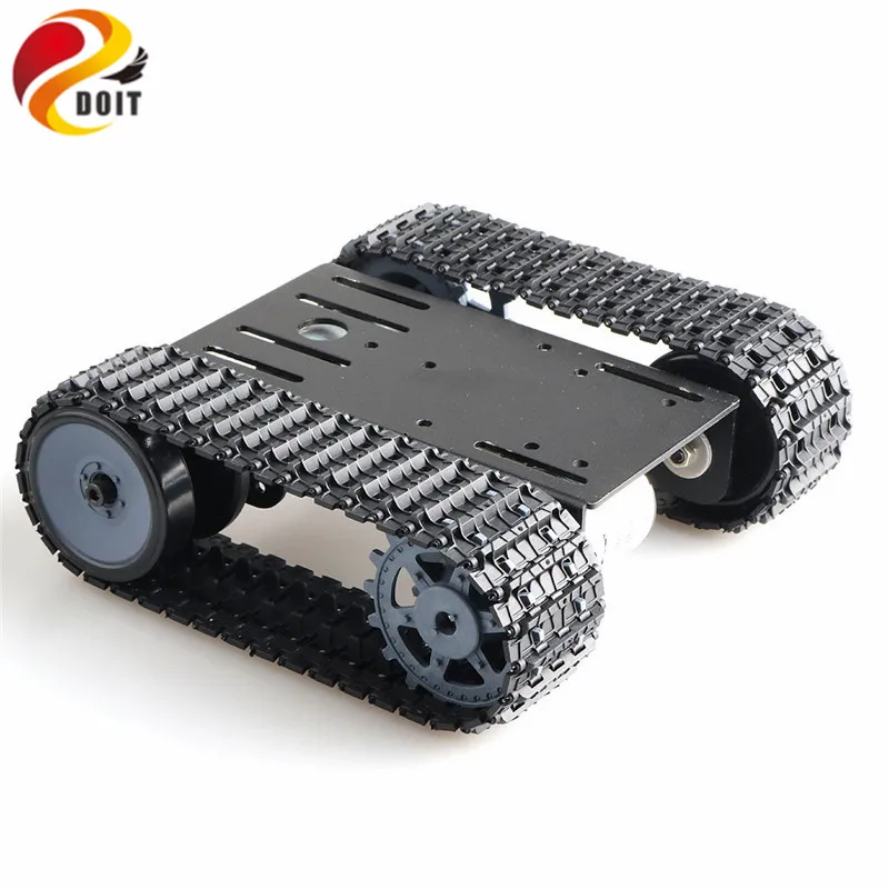 TP101 Smart Tank Chassis Tracked Chassis Remote Control Platform with Dual DC 12V Motor for Arduino
