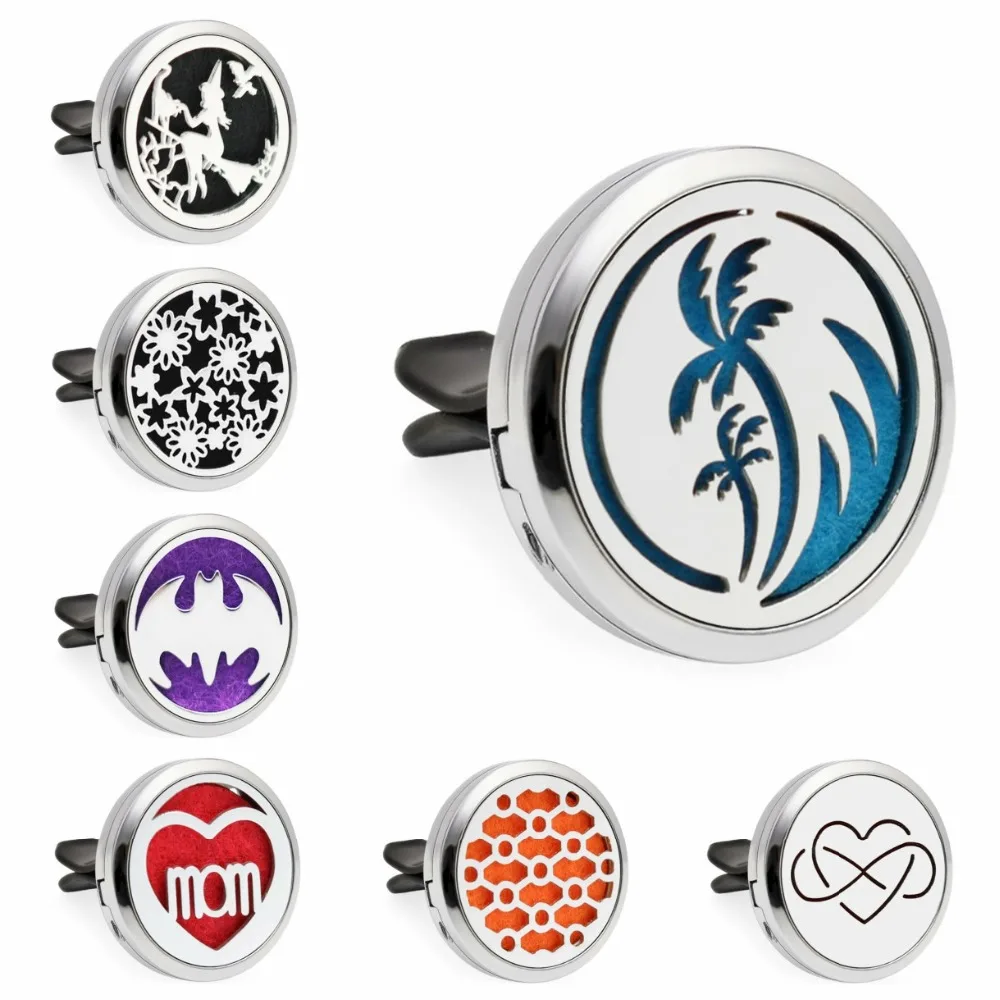 

Beach batman English Alphabet Mom Magnetic Aroma Locket Car Diffuser vent clips 10 Pads randomly Essential Oil Perfume locket