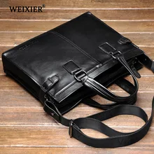 WEIXIER бизнес путешествия PU компьютер многофункциональная сумка мужская внутренняя многоинтервальная большая емкость Ретро сумка