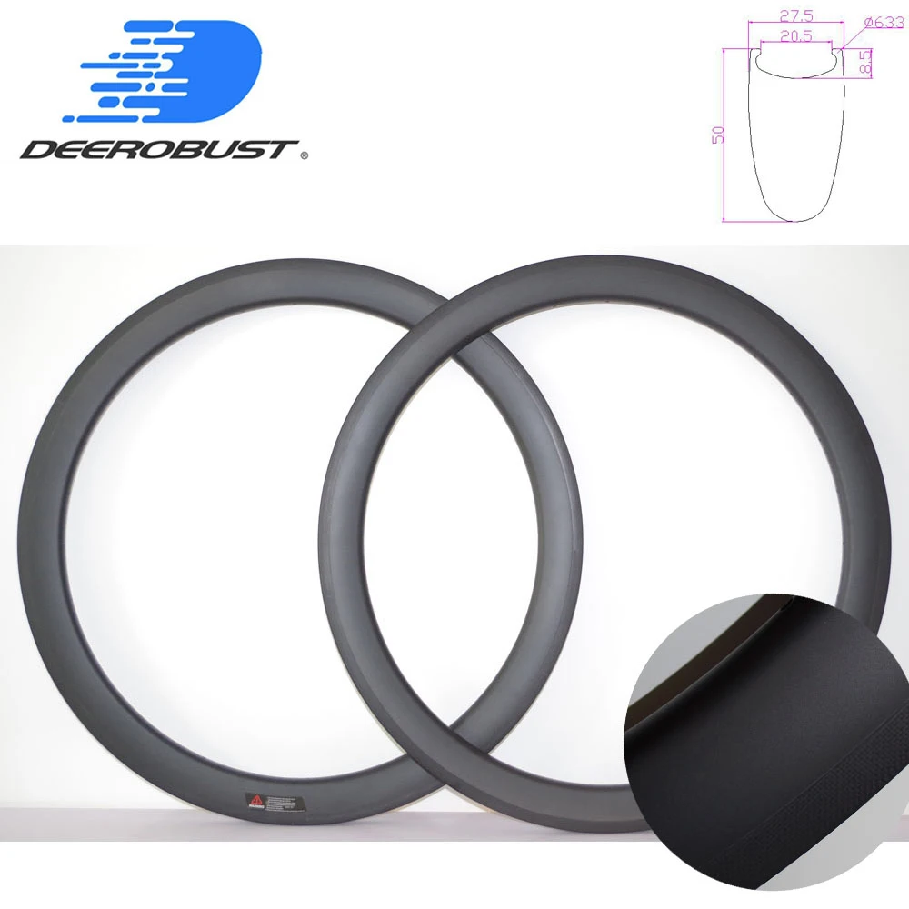 700C Carbon Fiber Rims 60mm Depth 25mm Width U Shape 18//20//21//24//28 Rims 2 Pcs