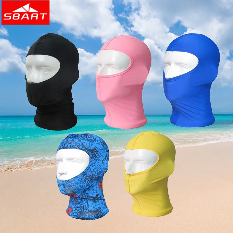 SBART 2015 Facekini Women Swim Hat Floral Print Nylon Swimming Caps