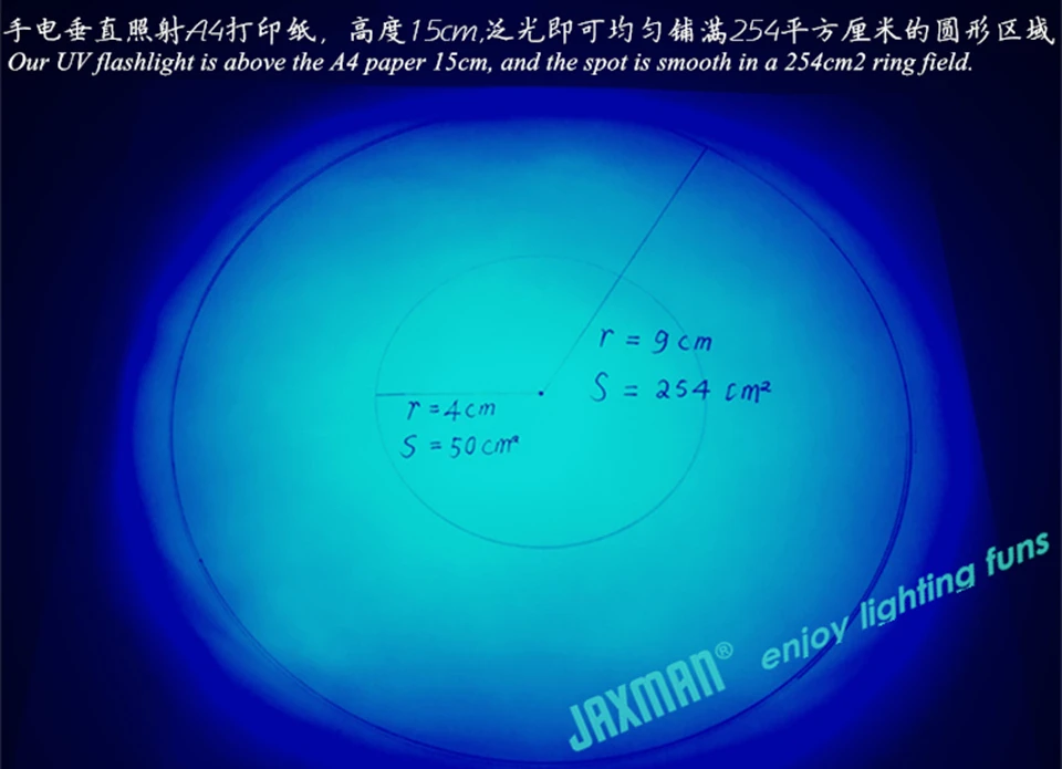 Jaxman U1c прожектор и гладкое пятно Nichia УФ светодиодный лампы 365nm 18650 светодиодный фонарик