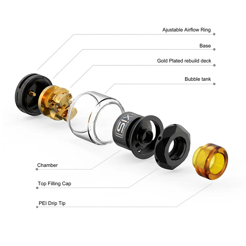 FERSHA AXIS RTA 2.5ml / 4ml 24 diameter top filling Bottom Airflow Adjustable electronic cigarette atomizer tank FERSHA AXIS RTA 2.5ml / 4ml 24 diameter top filling Bottom Airflow Adjustable electronic cigarette atomizer tank
