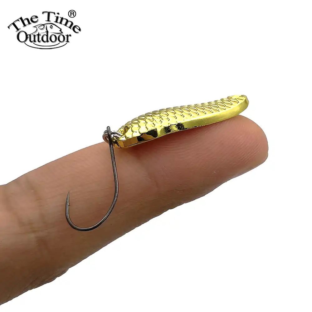 THETIME 2019 lures 3 psc//box metal trout lures with snap hooks 3.5g 28mm SILVER