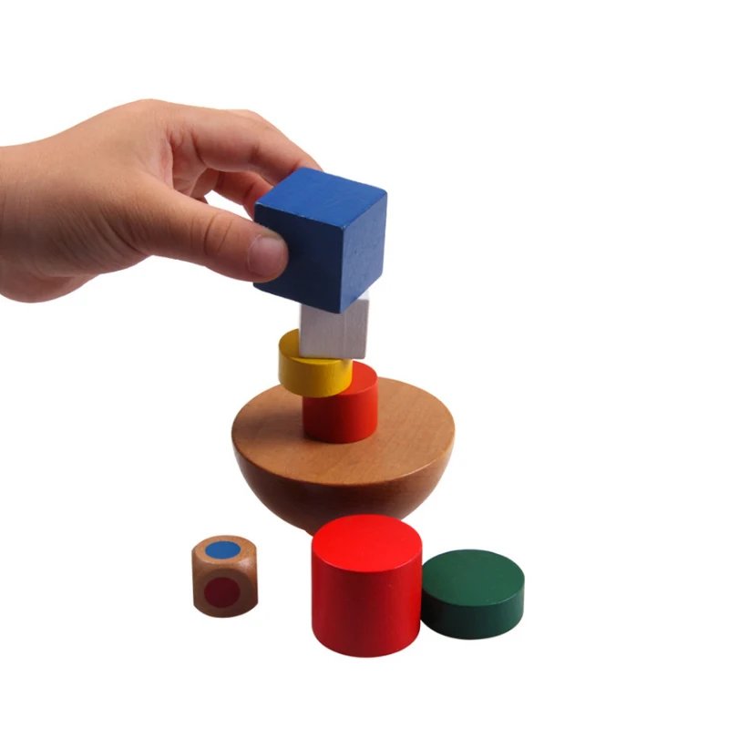 

Kids Balance Stacking Game Toys Wooden Building Blocks Toys Children Wood Kids Learning Educational Toys